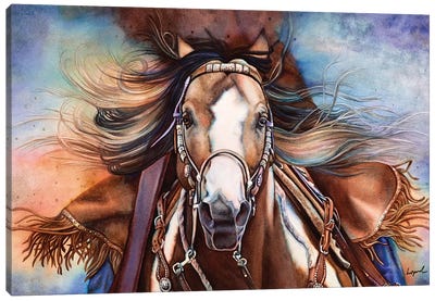 Point Blank Canvas Art Print - Horse Art