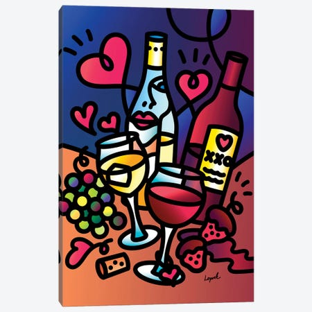 Wine Lover Canvas Print #LLP57} by Lisa Lopuck Canvas Artwork