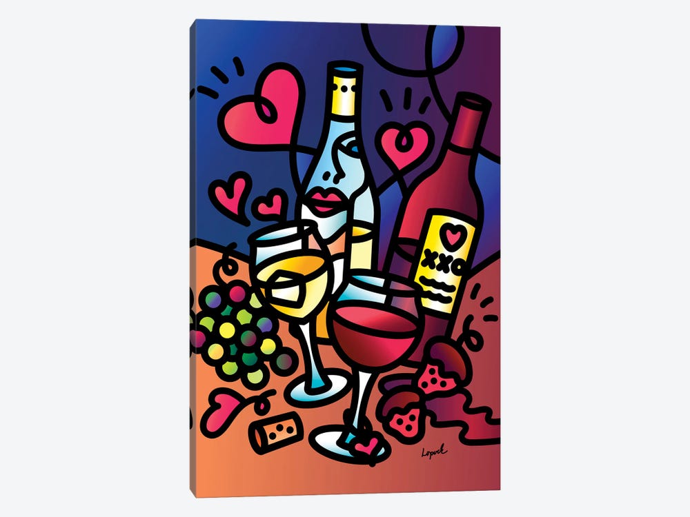 Wine Lover by Lisa Lopuck 1-piece Canvas Wall Art