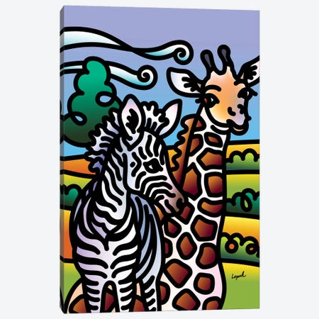 Zoo I Canvas Print #LLP58} by Lisa Lopuck Art Print