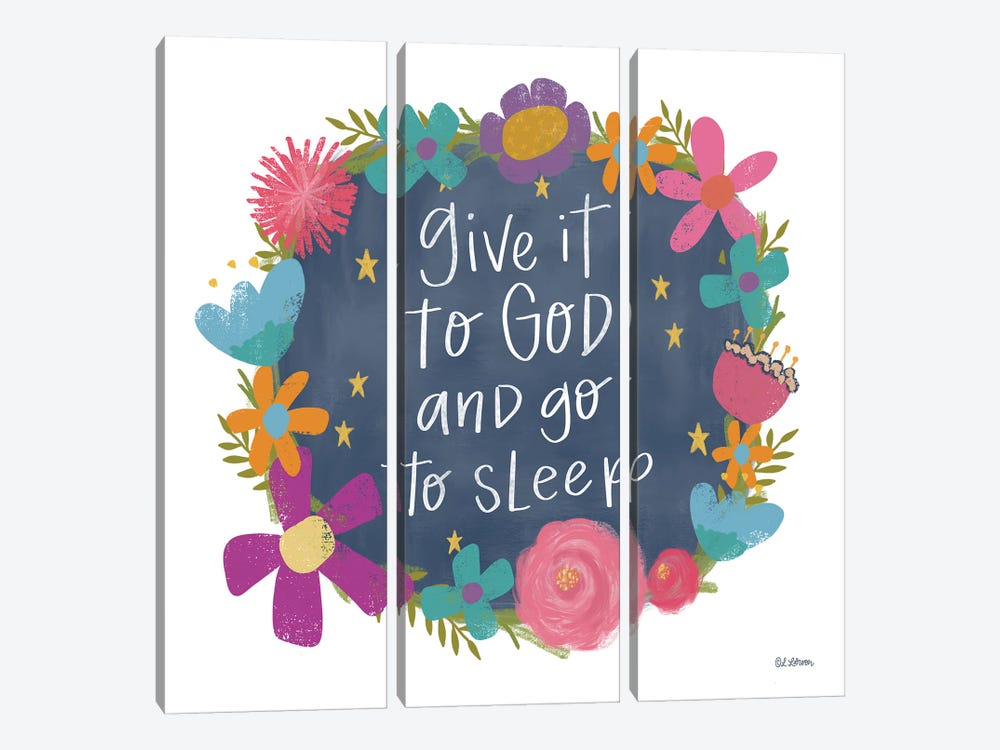 Give It to God by Lisa Larson 3-piece Art Print
