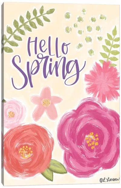 Hello Spring Canvas Art Print