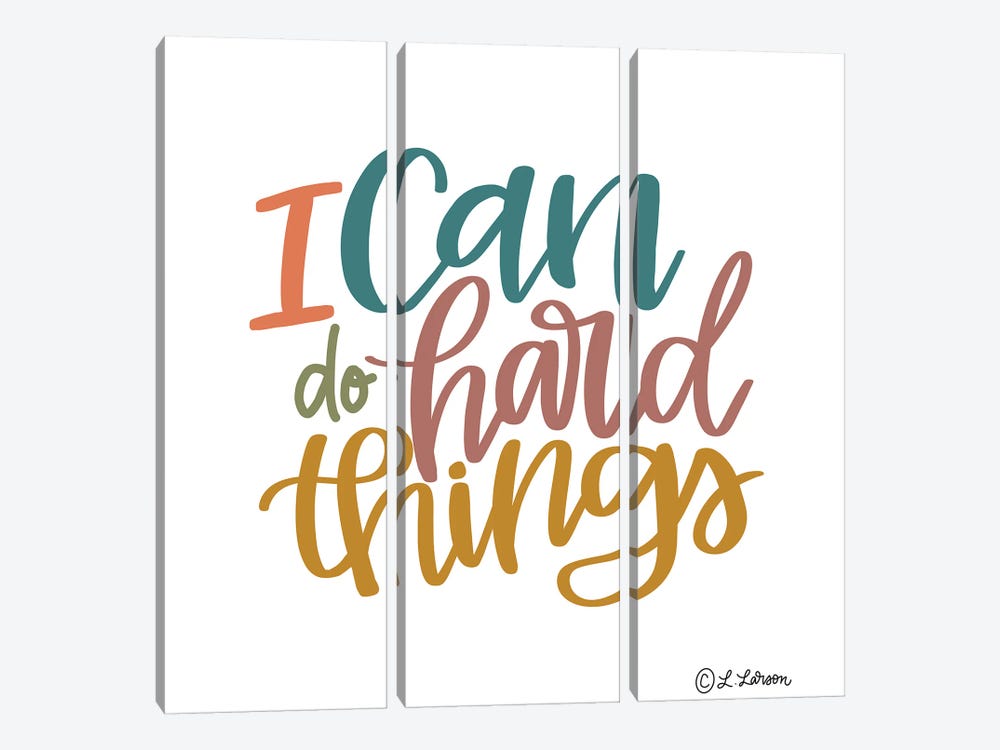 I Can Do Hard Things by Lisa Larson 3-piece Canvas Art