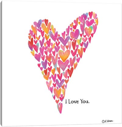 I Love You Heart Canvas Art Print