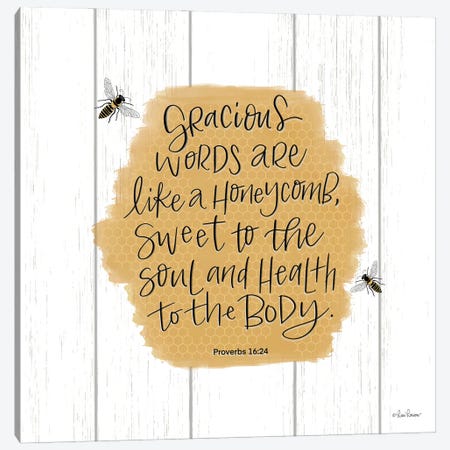 18x24 Words with Photos Canvas – Honeycomb Proverbs