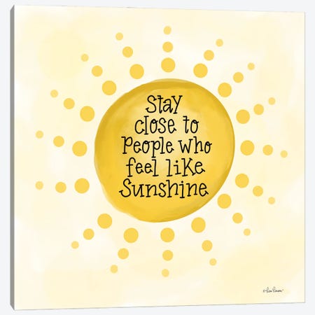 People Who Feel Like Sunshine Canvas Print #LLR33} by Lisa Larson Canvas Art Print
