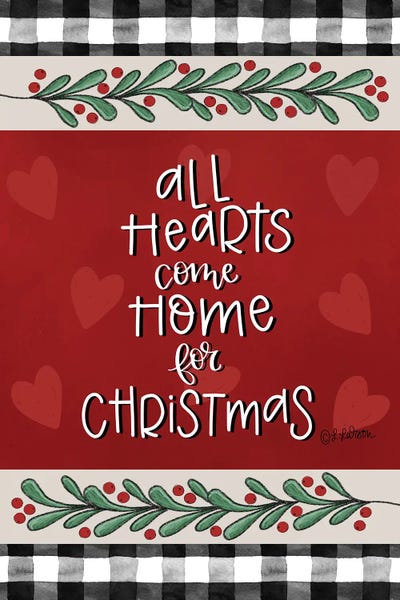 All Hearts Come Home At Christmas by Lisa Larson metal wall art