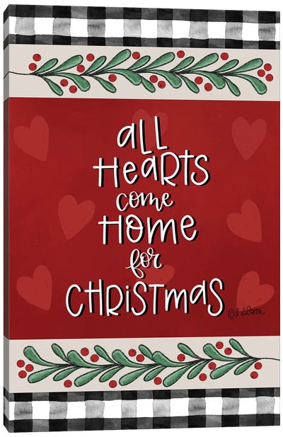 All Hearts Come Home At Christmas Canvas Art Print