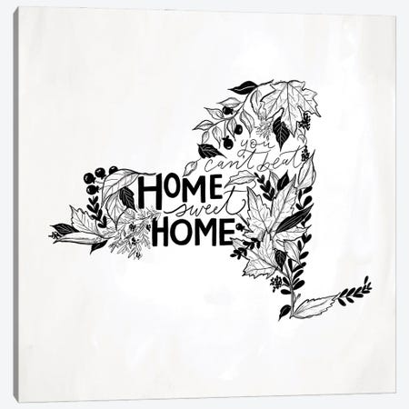 Home Sweet Home New York B&W Canvas Print #LLV101} by Lily & Val Canvas Art Print