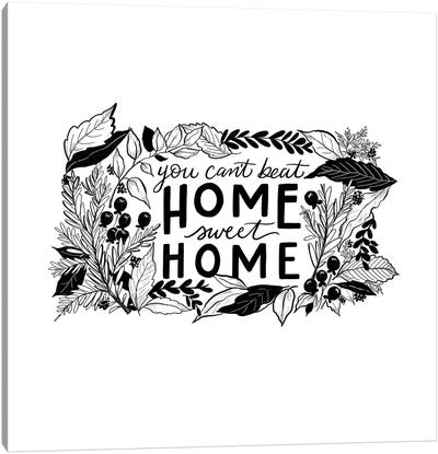 Home Sweet Home Pennsylvania B&W Canvas Art Print - Lily & Val