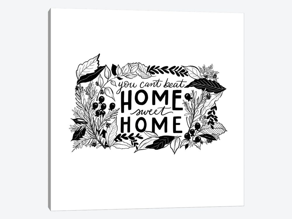 Home Sweet Home Pennsylvania B&W by Lily & Val 1-piece Canvas Artwork