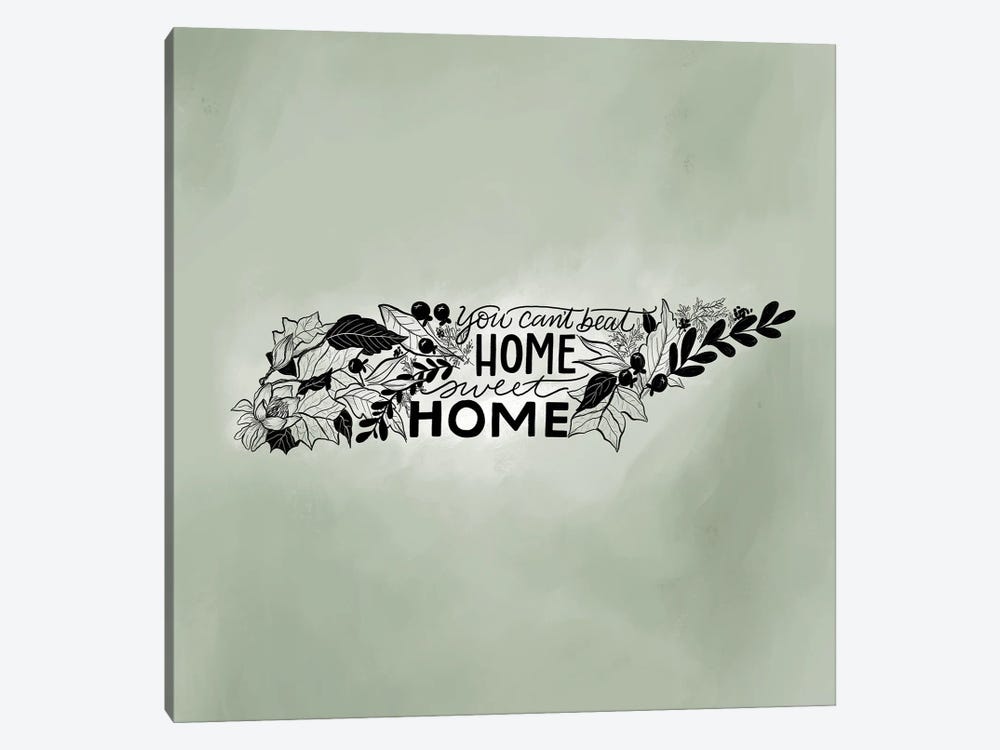 Home Sweet Home Tennessee - Color by Lily & Val 1-piece Canvas Art Print