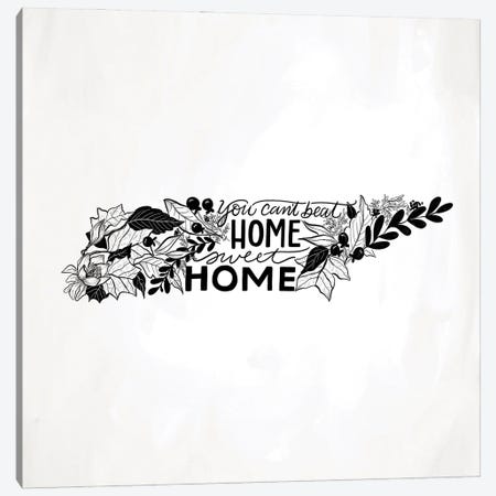 Home Sweet Home Tennessee B&W Canvas Print #LLV105} by Lily & Val Canvas Artwork