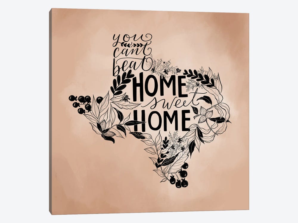 Home Sweet Home Texas - Color by Lily & Val 1-piece Art Print