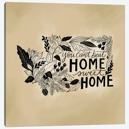 Home Sweet Home Washington - Color Canvas Print #LLV110} by Lily & Val Canvas Artwork