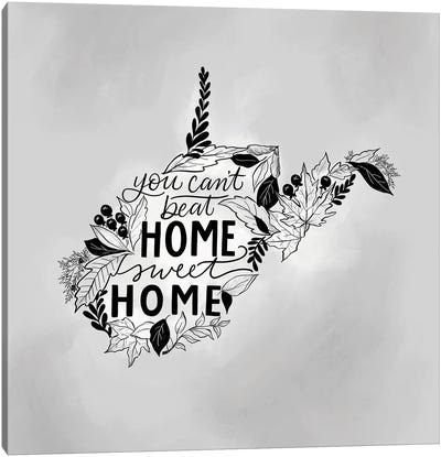 Home Sweet Home West Virginia - Color Canvas Art Print - West Virginia