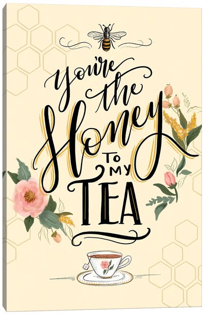 Honey To My Tea Canvas Art Print - Lily & Val