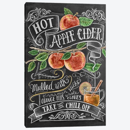 Hot Apple Cider Recipe Canvas Print #LLV115} by Lily & Val Art Print