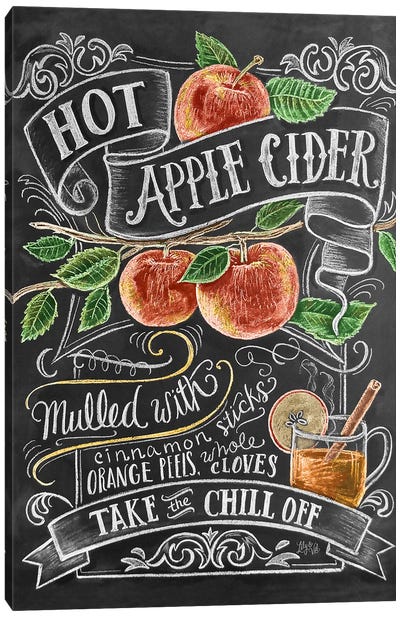 Hot Apple Cider Recipe Canvas Art Print - Coffee Shop & Cafe