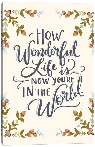 How Wonderful Life Is - Boy Canvas Art Print - Lily & Val