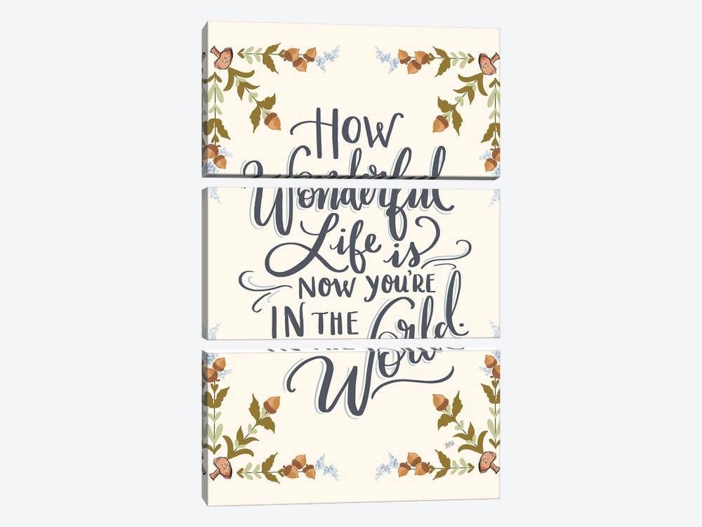 How Wonderful Life Is - Boy by Lily & Val 3-piece Canvas Print