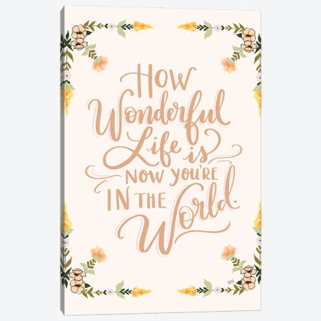 How Wonderful Life Is - Girl Canvas Print #LLV118} by Lily & Val Canvas Art