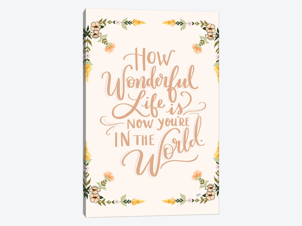 How Wonderful Life Is - Girl by Lily & Val 1-piece Canvas Art