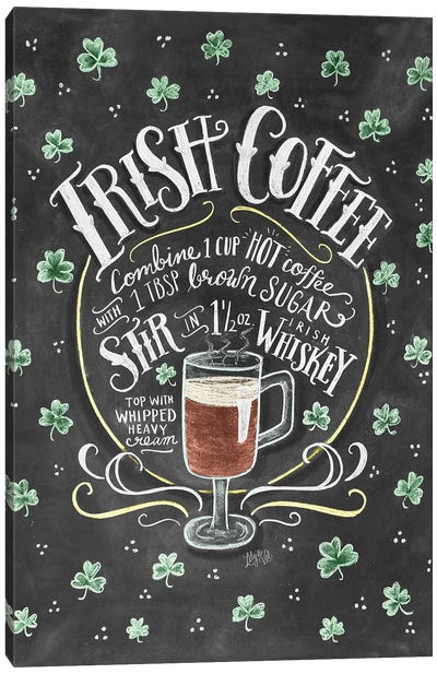 Irish Coffee Recipe Canvas Art Print - Lily & Val