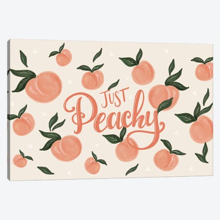 Just Peachy Canvas Print #LLV124} by Lily & Val Canvas Wall Art