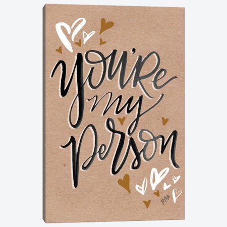 Kraft - My Person Canvas Print #LLV131} by Lily & Val Canvas Artwork