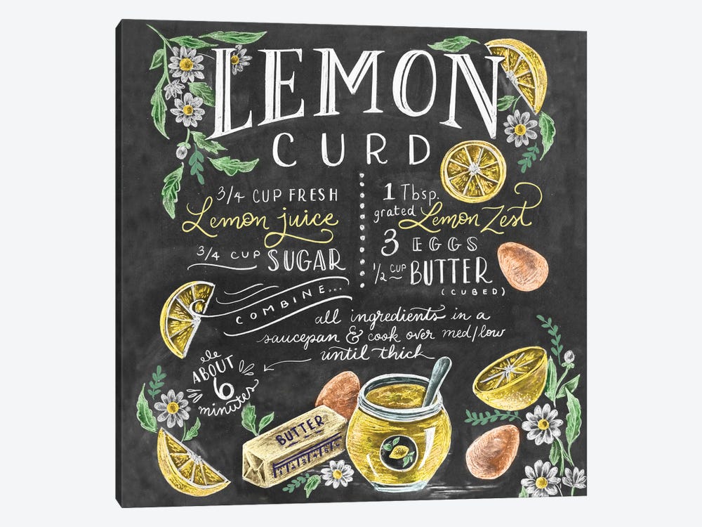 Lemoncurd Recipe 1-piece Canvas Print