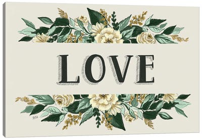 Love Botanical Canvas Art Print - Lily & Val