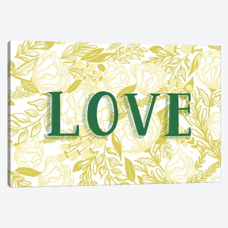 Love Yellow Canvas Print #LLV144} by Lily & Val Canvas Artwork