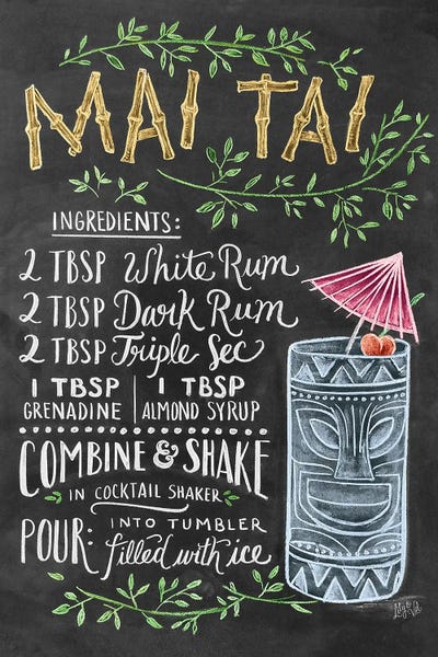 Typography: Mai Tai Recipe by Lily & Val