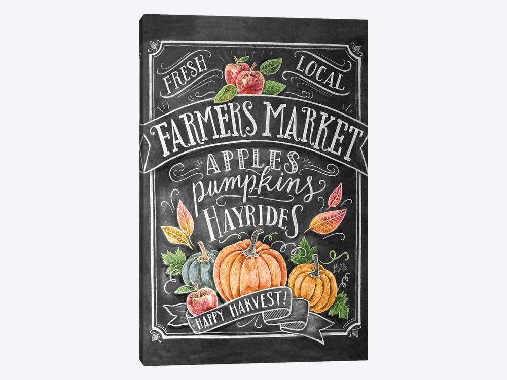 Autumn Farmers Market by Lily & Val 1-piece Canvas Print