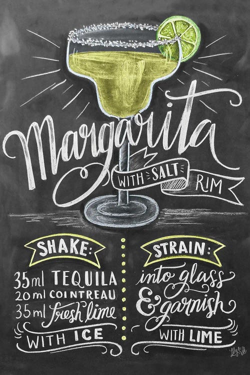 Margarita Recipe by Lily & Val wall art