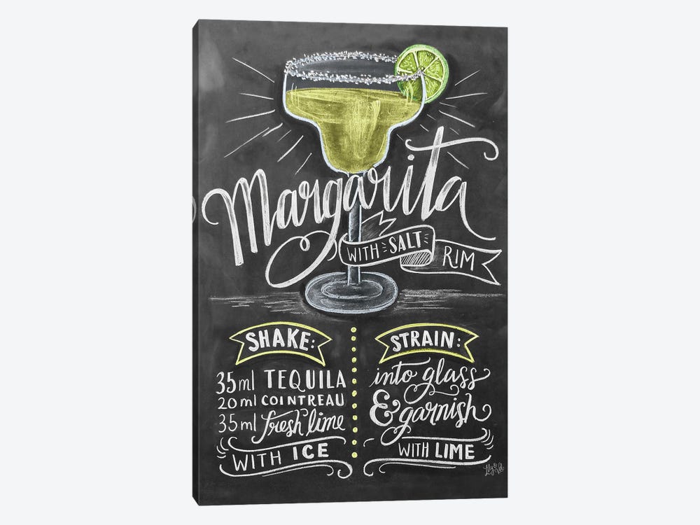 Margarita Recipe by Lily & Val 1-piece Canvas Print