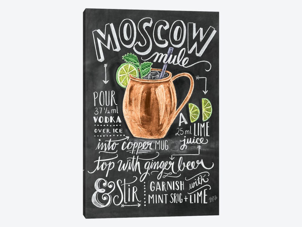 Moscow Mule Recipe by Lily & Val 1-piece Canvas Wall Art