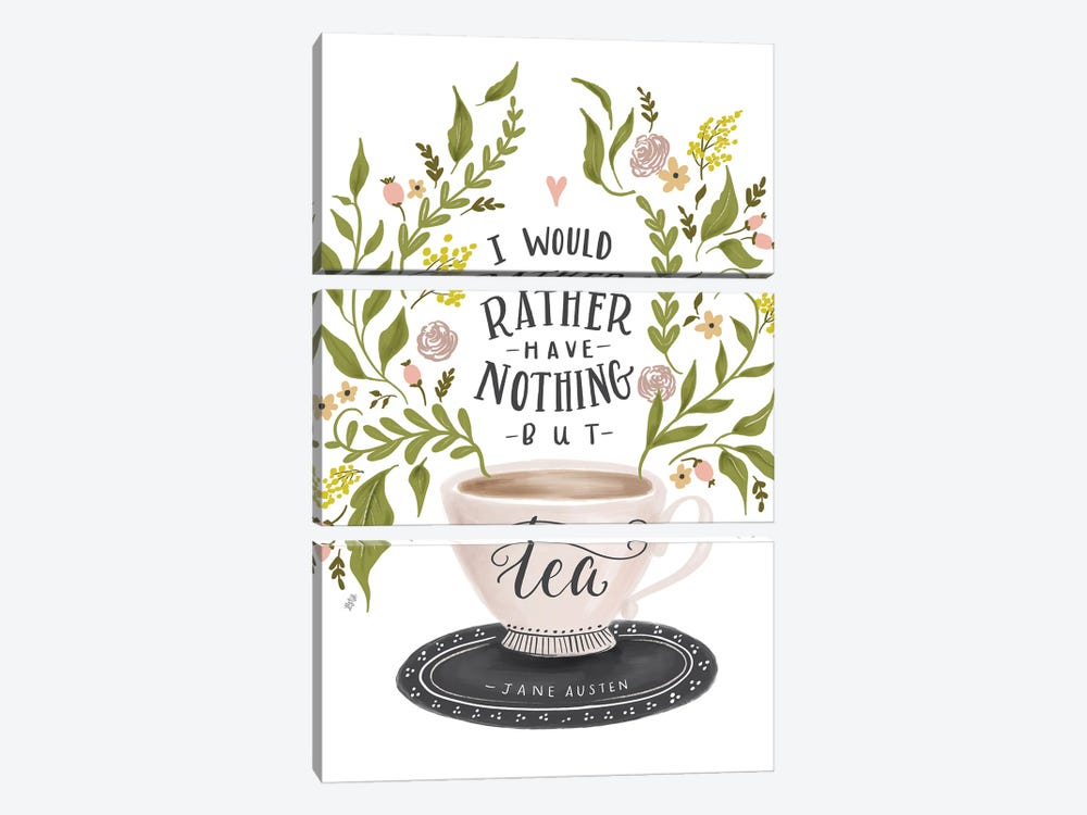 Nothing But Tea Horizontal by Lily & Val 3-piece Canvas Wall Art