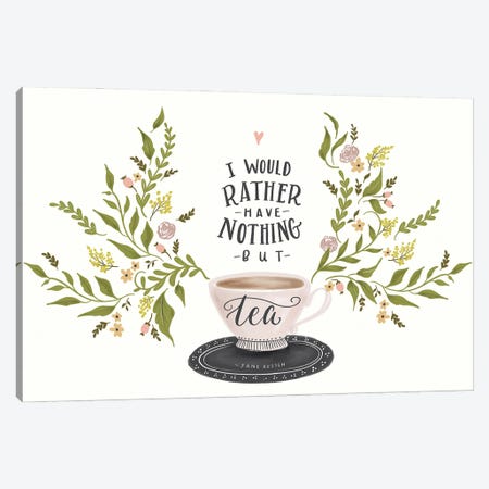 Nothing But Tea Horizontal Canvas Print #LLV159} by Lily & Val Canvas Art