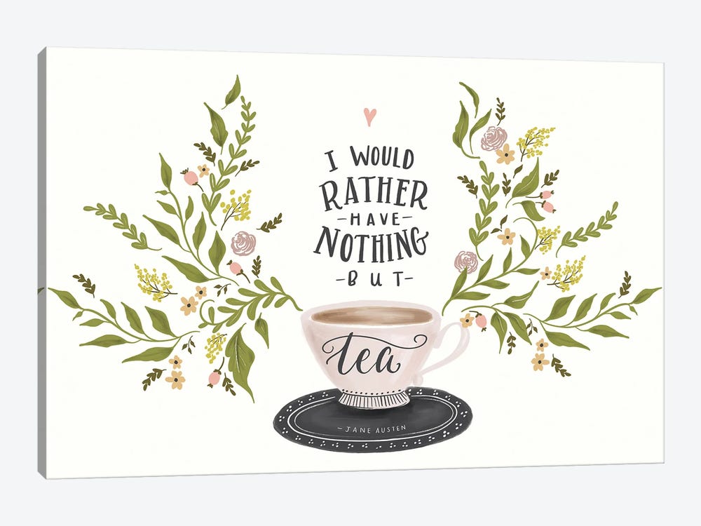 Nothing But Tea Horizontal by Lily & Val 1-piece Canvas Art Print
