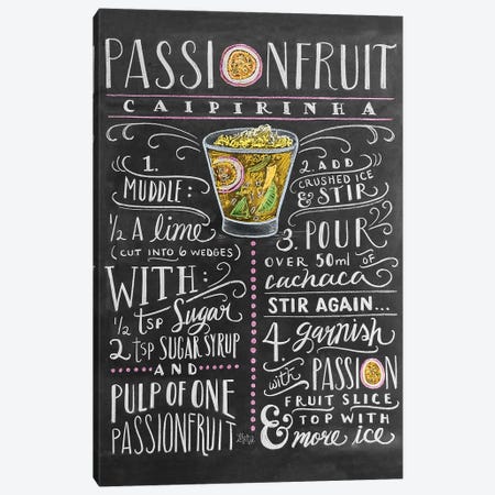 Passionfruit Recipe Canvas Print #LLV161} by Lily & Val Canvas Art Print