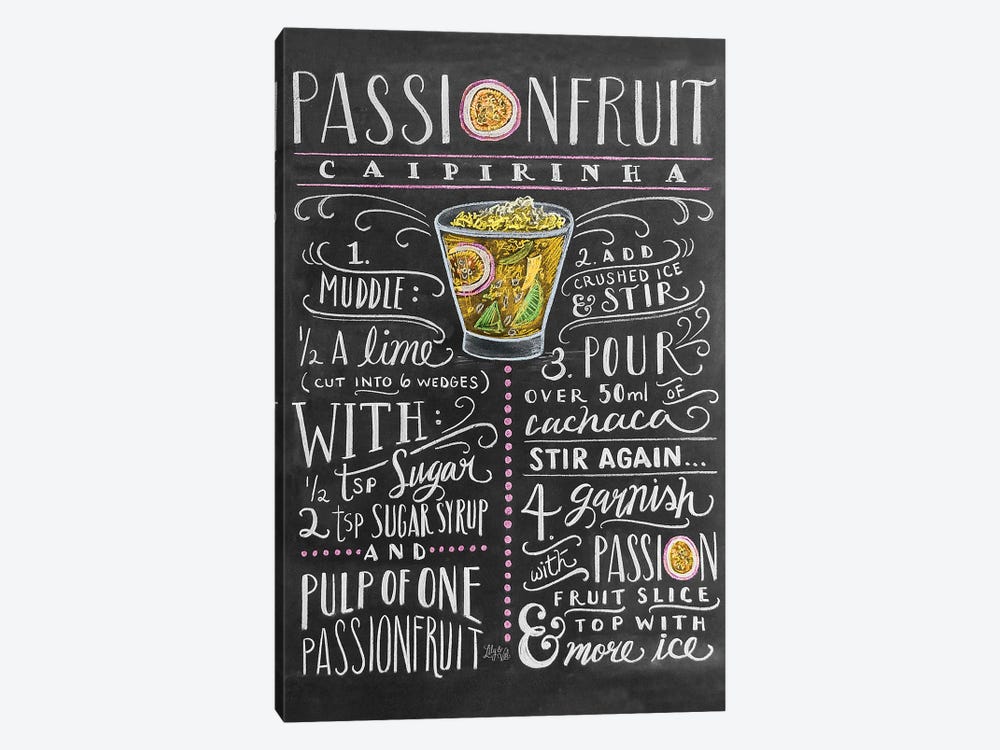 Passionfruit Recipe by Lily & Val 1-piece Canvas Wall Art