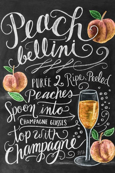 Typography: Peach Bellini Recipe by Lily & Val