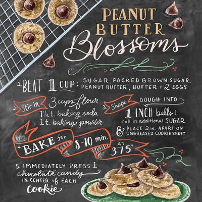 Peanutbutter Blossoms Recipe by Lily & Val metal wall art