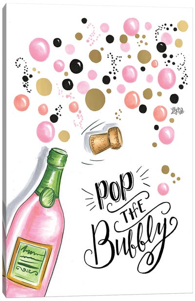 Pop The Bubbly Canvas Art Print - Champagne Art