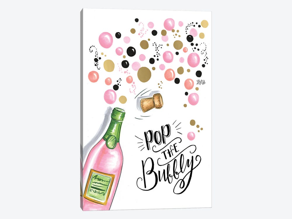 Pop The Bubbly by Lily & Val 1-piece Canvas Artwork