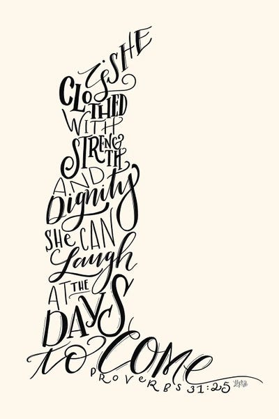Black & White Drawings & Illustrations: Proverbs 31 Dress I by Lily & Val