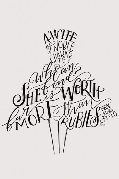 Proverbs 31 Dress III by Lily & Val art print