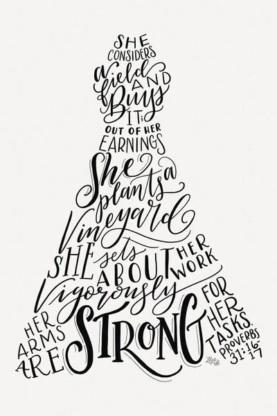 Proverbs 31 Dress IV by Lily & Val art print